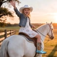 thumbnail image 3 of DREAM PAIRS Girls' Glitter Cowgirl Boots, Mid Calf Western Cowboy Boots for Toddler, Little & Big Kids, 3 of 6