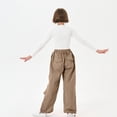 thumbnail image 6 of Rolanko Parachute Pants for Girls Y2K Cargo Trousers with Pockets Harajuku Jogger Pants, 6 of 7