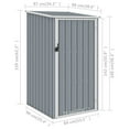 thumbnail image 2 of vidaXL Garden Shed Outdoor Storage House Backyard Garage Galvanized Steel, 2 of 15
