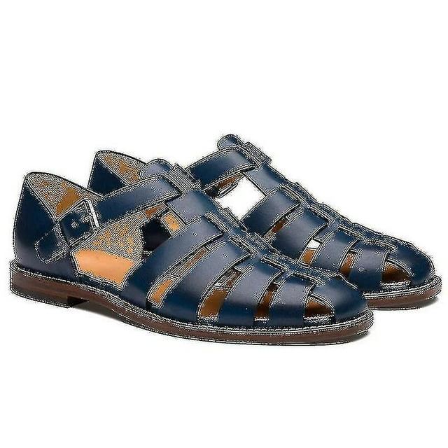 Sandales de Sport pour Hommes à Bout Fermé pour l'Extérieur en Cuir Fait à la Main