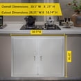 thumbnail image 4 of BBQ Access Door,Grill Door Double Door Brushed Stainless Steel, Outdoor Kitchen Doors for BBQ Island Grilling Station, 4 of 9