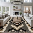 thumbnail image 3 of 8'x10' Area Rugs, Grey Orange Black Indoor Outdoor Area Rug for Living Room Bedroom, Boho Ethnic Geometric Southwestern Washable Bathroom Rugs Kitchen Floor Carpet Mats Home Decor Aesthetic, 3 of 8