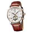 thumbnail image 1 of Mecánico Automático Hombres Reloj de pulsera Esqueleto Clásico Cuero Acero Hombres marrón Yuyangstore Reloj de hombre, 1 of 8