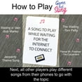 thumbnail image 3 of Game That Song 80'S Mix Expansion - 50 cartas nuevas - Juego de cartas musicales para adultos y adolescentes de la familia. ¡Diversión hilarante, adictiva y competitiva para noches de juegos!, 3 of 5