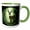 Green/White, variant on 3drose, Cool Cute Deer Buck or Stag Nature Art for Deer Lovers and Hunters, 11oz Two-tone Green Mug
