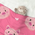 thumbnail image 2 of Yiaed Cartoon Pigs and Hearts Print Dog Blankets-Cat Blanket Washable for Couch Protection,Puppy Blanket, Soft Plush Reversible Throw Furniture Protector-Medium, 2 of 8