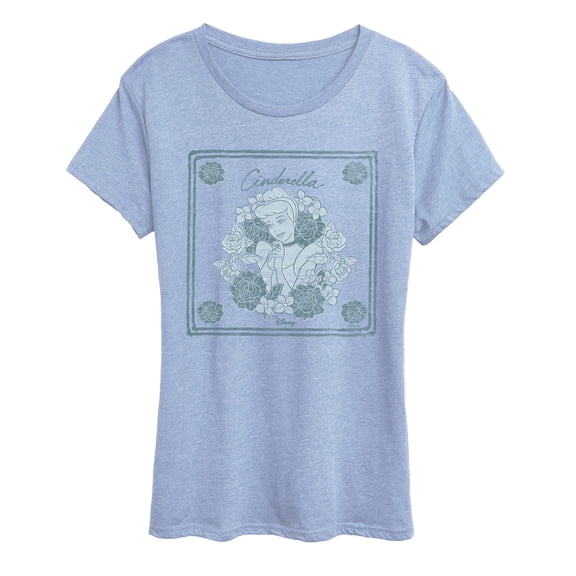 Disney Princess - Cinderella Flowers - Women's Short Sleeve Graphic T-Shirt