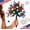 C1/17.71"/1PC, variant on 2PCS Patriotic Artificial Flowers Stems,Red White Blue Star Stripes Floral Picks,4th of July Independence Day Fake Flowers,Plastic Flowers for 250th Anniversary,Independence Day,Party Decor