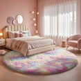 thumbnail image 5 of Shag Area Rugs for Living Room 9'(Round), Soft and Fluffy Shaggy Carpet for Pets, Machine Washable Floor Rugs for Living room, 5 of 7