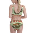 thumbnail image 3 of Kdxio Retro Cover For Coffee for Womens High Waisted Bikini Top Sports Style Two Piece Bathing Suits, 3 of 7
