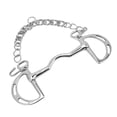 thumbnail image 2 of Rouleau de Snaffle de Cheval, Snaffle de Cheval Bit Exécution Fine Durable avec Chaîne pour les Fermes de Chevaux, 2 of 8