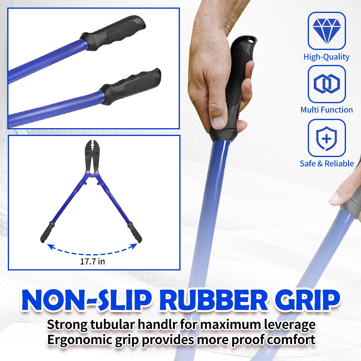 24" Wire Rope Crimping Tool, 5-Cavity Hand Swager Crimper 1/16" 3/32" 1/8" 5/32" 3/16", Heavy Duty Swaging Tool for Copper Aluminum Oval & Stop Sleeves