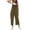 Army Green, variant on aidice Plus Size Overalls for Women Cotton Linen Lightweight Cropped Solid Color Capri Pants Jumpsuits