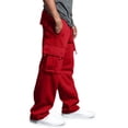 thumbnail image 4 of YNGKMEA Mens Cargo Sweatpants Plus Size Hiking Loose Sweatpants Open Bottom Loose Fit Pants with Pockets, 4 of 8