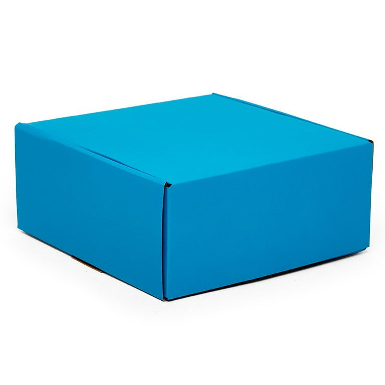 50ea - 13 X 10 X 4 Blue Corrugated Tuck Top Box by Paper Mart