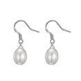 thumbnail image 3 of Pendientes colgantes de perlas de agua dulce naturales en forma de lágrima para mujer, dorados, 3 of 4