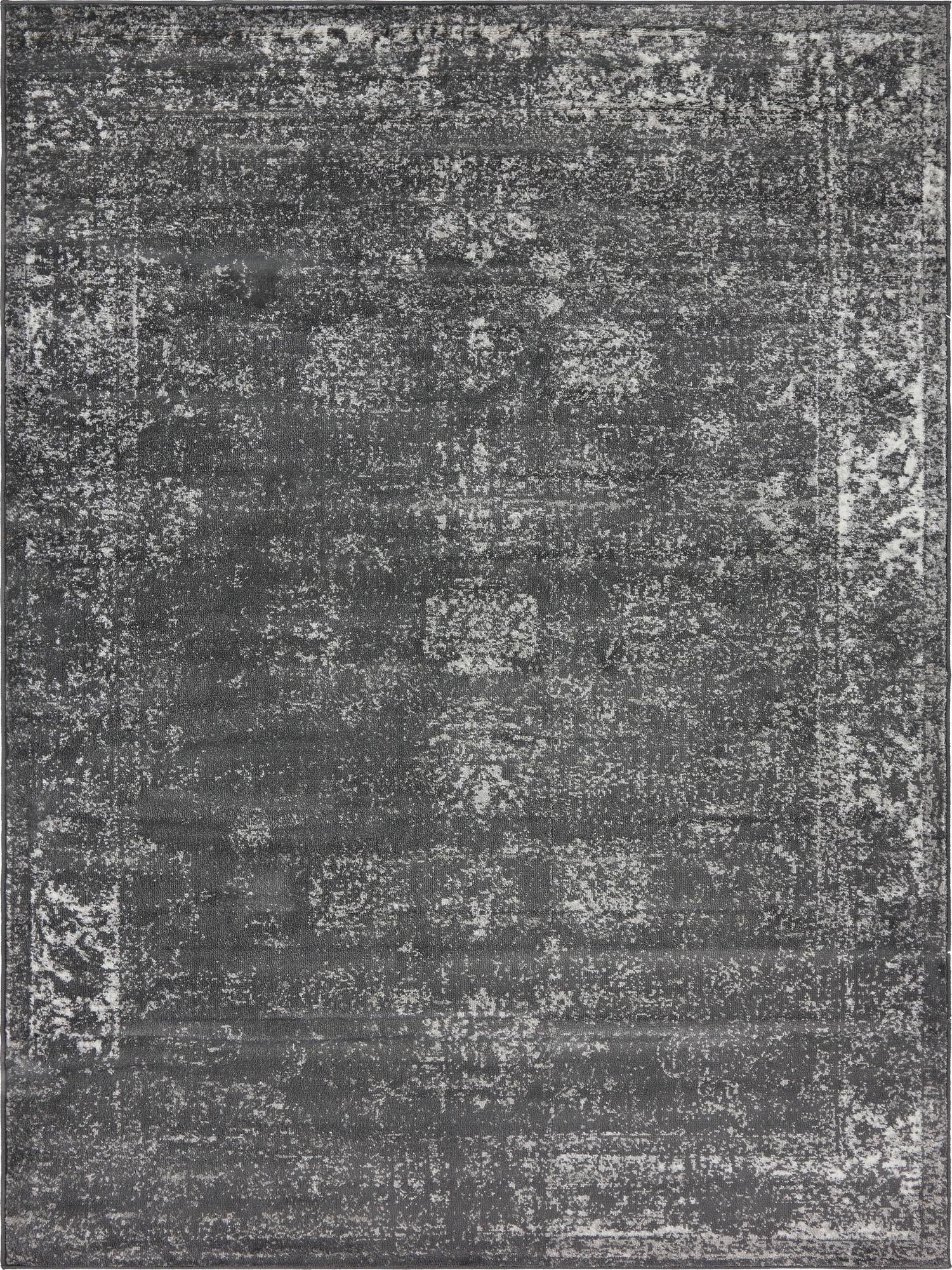 Unique Loom Casino Sofia Rug Dark Gray/Ivory 9' x 12' Rectangle Floral Bohemian Perfect For Living Room Bed Room Dining Room Office - image 3 of 8