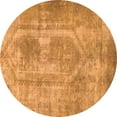 thumbnail image 1 of Ahgly Company Indoor Round Abstract Orange Modern Area Rugs, 5' Round, 1 of 4