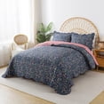 thumbnail image 2 of Juego de cama tamaño queen HoneiLife, microfibra floral, 229 x 244 cm, 2 of 9