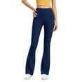 thumbnail image 3 of Zulora Women's High Waist Flare Leggings Yoga Pants Soft Stretchy Workout Lounge Trousers for Daily Casual Wear, 3 of 7