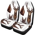 thumbnail image 2 of ZHANZZK Set of 2 Car Seat Covers Wild and Birds Sketch of Grizzly Bear Elk Universal Auto Front Seats Protector Fits for Car,SUV Sedan,Truck, 2 of 5