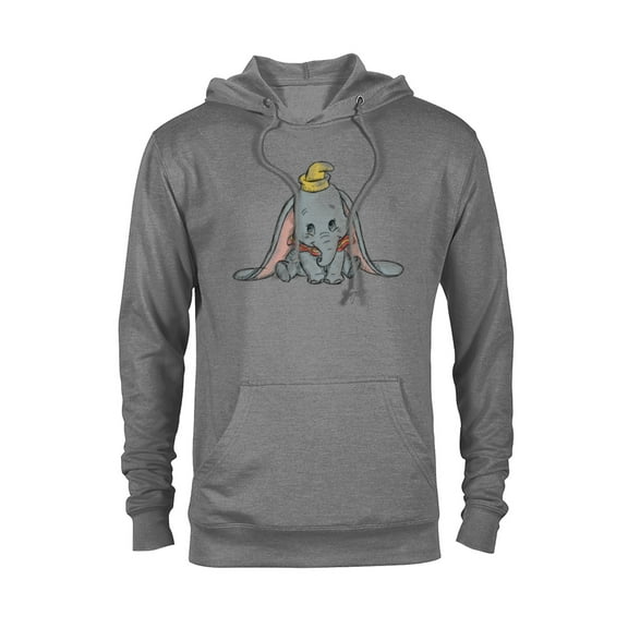 Disney Classic Dumbo Baby Elephant - Pullover Hoodie for Adults - Customized-Graphite Heather