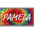 thumbnail image 1 of Pamela Name Tie Dye Style License Plate Tag Vanity Novelty Metal | UV Printed Metal | 6-Inches By 12-Inches | Car Truck RV Trailer Wall Shop Man Cave | NP1525, 1 of 1