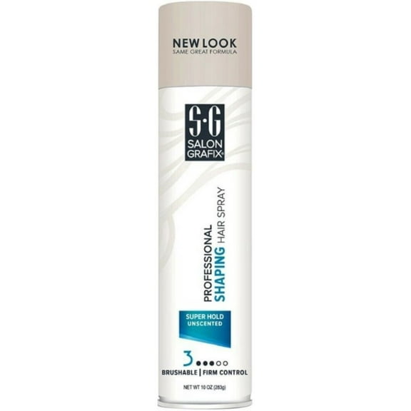 Salon Grafix Shaping Hair Spray Super Hold Unscented,10 oz (Pack of 6)
