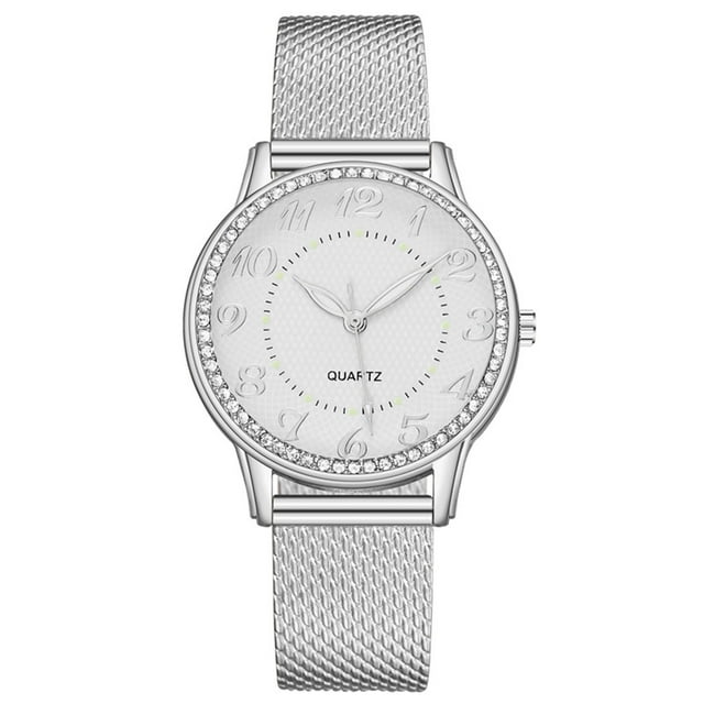 Kcodviy Bracelet en Acier Quartz Montre Décontractée pour Femme Cadran Montre en Acier Inoxydable Montres pour Femmes Bracelet en Cuir Montres Montre pour Femme