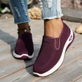 thumbnail image 2 of CAIXAI Orthopedic Shoes for Women Arch Support Womens Sneakers Classic Slip on Walking Shoes for Women Mesh Knitted Woven Platform Mary Janes Hands Free Workout Gym Shoes, 2 of 8