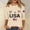 Beige, variant on United States 250 Years Shirt Usa Flag Patriotic Top Women USA Shirt, USA Faith Wear United States American Flag Print Shirt, 3/4 Sleeve Usa Flag Sweatshirts Crewneck Shirt for Spring Autumn White L