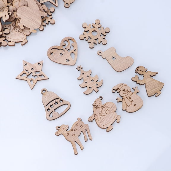 Homoyoyo Premium Wooden Decor Slices for Parties and Christmas DIY Projects 100Pcs