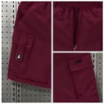 thumbnail image 4 of Mifsaly Mens Shorts Cargo Quick Dry Lightweight Hiking Shorts with Multi Pockets Elastic Drawstring Waist Workout Outdoor Casual Summer Clothes with Multi Pockets Wine,XL, 4 of 6