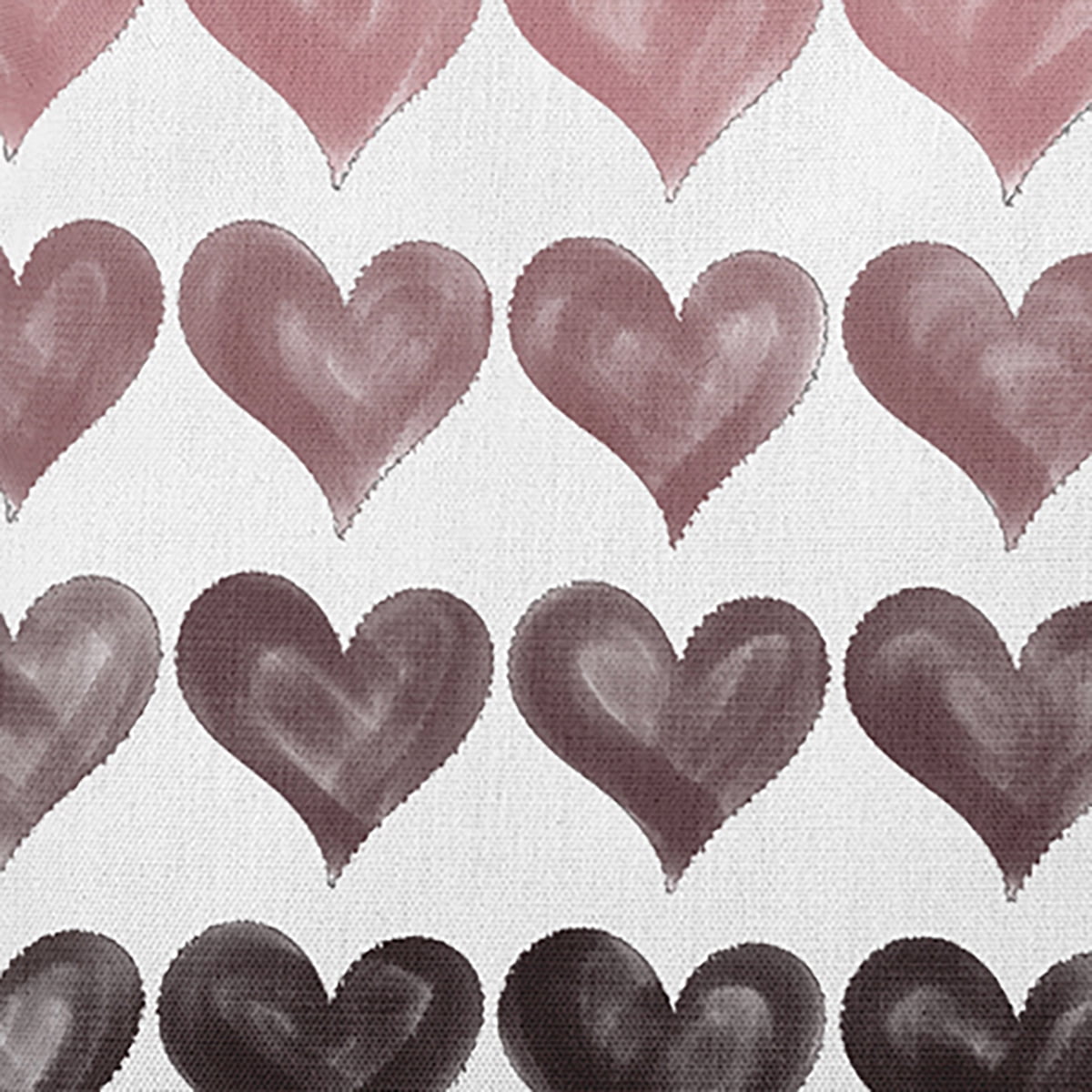 20"x20" Simply Daisy Valentines Colored Hearts Poly Accent Pillow, Pink-Black Qty 1