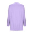 thumbnail image 6 of VSSSJ Women's Long Sleeve Cardigan Casual Open Front Drape Cardigan Lightweight Duster Irregular Hem Cardigans Tops Purple M, 6 of 8