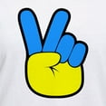 thumbnail image 3 of CafePress - Ukrainian Flag Peace Sign Ukraine Native H T Shirt - Womens Cotton V-Neck T-shirt, 3 of 4