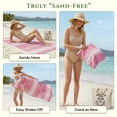 thumbnail image 3 of Occosa 6-Piece Turkish Cotton Beach Towel Pack & 1 Boho Tote Bag, Hammam Towels, No Shrink, Quick Dry, Lightweight, Sand Free (40"x 72" (Coral), 3 of 7