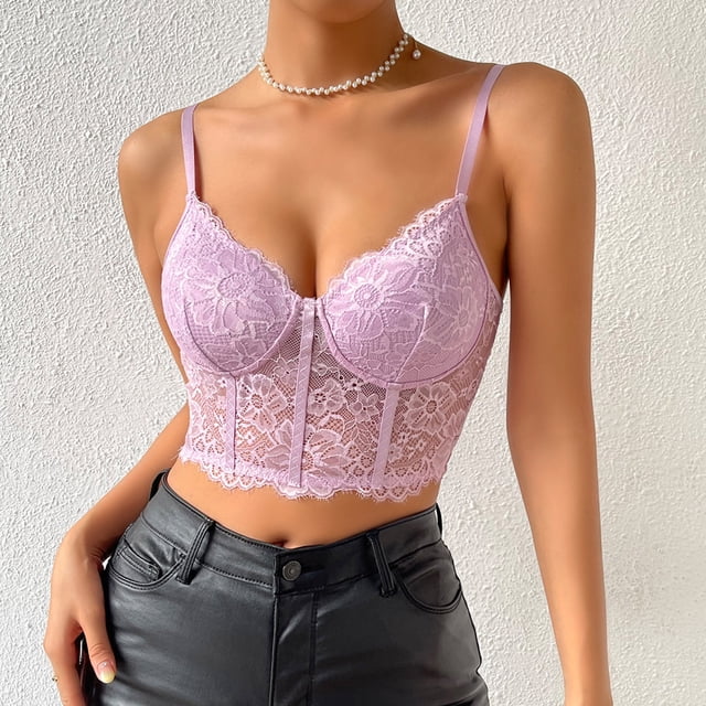 LSLJS Women Spaghetti Strap Tank Tops Womens Lace Perspective Sexy Sleeveless Tops Tank Tops Slim Sling Shapewear Tops