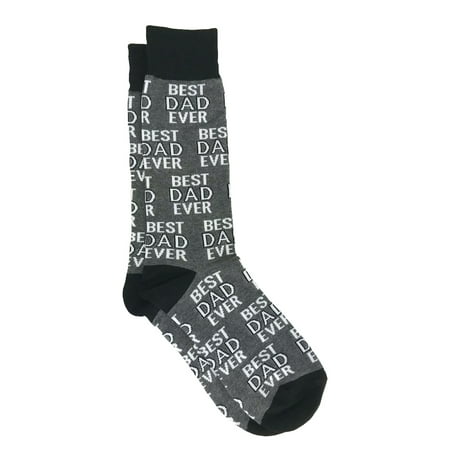 Men's Best Dad Ever Socks Birthday Father's Day Grey w/ (Best Rated Men's Socks)