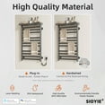 thumbnail image 5 of SIOYIE Smart Heated Towel Rack, 290W Wall-Mounted Electric Towel Warmer with Shelf, 8-Bar, Wi-Fi App Control, 1-24H Timer, 115℉-155℉, Low Carbon Steel, IPX5, Plug-in/Hardwired, Gray, 5 of 9