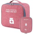 thumbnail image 1 of Botiquín de primeros auxilios vacío de 2 piezas, caja médica, bolsa de medicina portátil, bolsa de emergencia médica impermeable, bolsa de medicina de gran capacidad, almacenamiento de medicina, 1 of 5