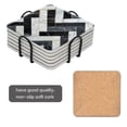 thumbnail image 2 of BaHomeck Drink Coasters Set Of 6 With Holder Pattern Made Of Black And Gray Marble Tiles Water Absorbent Ceramic Coasters Tabletop Protection,Suitable For Various Cup,Home Decor, 2 of 4