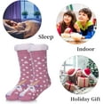 thumbnail image 4 of Kids Slipper Socks Boys Girls Fuzzy Soft Thick Cozy Warm Fleece lined Winter Indoor Christmas Socks, 4 of 6