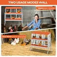thumbnail image 6 of Lumiparty Chicken Nesting Box for Laying Eggs, 6 Compartment Two-Tier Galvanized Steel Hen Nest Box with Large Vents, Wall Mount for Chicken Coop, Red, 6 of 8