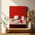thumbnail image 6 of Still Life Cake and Red Tea Canvas Print, Decor for Living Room, Dining Room, Kitchen, Cafe, Restaurant, Bar, 6 of 8
