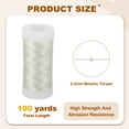 thumbnail image 2 of Uxcell Metallic Thread, Embroidery Thread for Sewing Machine Hand Embroidery DIY Crafts White, 2 of 7