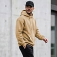 thumbnail image 4 of Men’s Fleece Pullover Hoodie – Solid Basic Fall Casual Drawstring Hooded Sweatshirt,M, 4 of 6