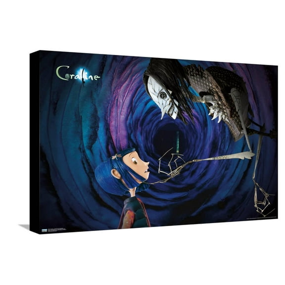 Coraline - Coraline And The Beldam Canvas Wall Poster, 14.725" x 22.375"