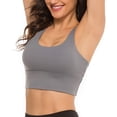 thumbnail image 3 of Deportivo Mujer Sujetadores Deportivos con Espalda Cruzado Tirantes Acolchadas Alto Impacto para Entrenamiento Yoga Correr Fitness nine bull  S, 3 of 5