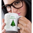 thumbnail image 2 of 3drose, Image of Colored Snowflakes and Xmas Tree Say Merry Christmas, 11oz Magic Transforming Mug, 2 of 7